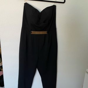 Black sleeveless jumpsuit